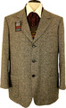 VINTAGE MARKS & SPENCER 44" SCHWARZ/WEISS MIX TWEED BLAZER