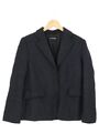 ST. EMILE Damen Blazer Gr. 42 Dunkelgrau Schurwolle Elegant