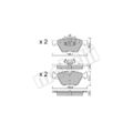 1x ORIGINAL® Metelli 22-0557-5 Bremsbelagsatz, Scheibenbremse Vorne, exkl.