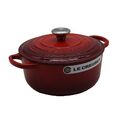 Le Creuset Bräter Signature Rund Gusseisen Kirschrot 20cm 2,4 L Kochen Braten