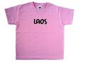 Laos Text rosa Kinder T-Shirt