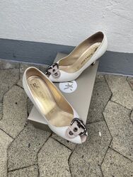 Damenschuhe Pumps von Peter Kaiser weiß beige Gr. 5 1/2