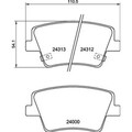 1x ORIGINAL® Brembo P 30 117 Bremsbelagsatz, Scheibenbremse Hinten, inkl.