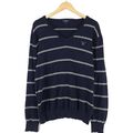 GANT Herren Pullover Sweatshirt Baumwolle Blau Gestreift Ie2 Größe M