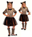 Fasching Leopard Kostüm Kinder Mädchen Kind Tiger Panther Karneval Tierkostüm