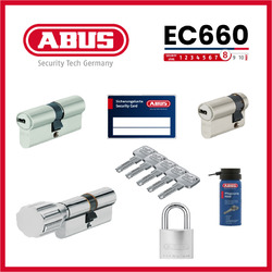 ABUS EC660 Türzylinder Türschloss gleichschließend und 5 SchlüsselHalbzylinder Doppelzylinder Knaufzylinder 5 Schlüssel