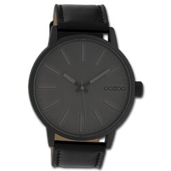 Oozoo Damen Armbanduhr Timepieces Analog Leder schwarz UOC10014