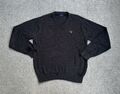 GANT Herren Pullover Langarm Gr. M Sweater Jumper Strickpullover Logo 5118 Grau