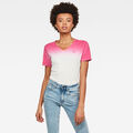 G-Star Kurzarm Top Mysid Dip V Womens Bright Label Pink  V-Ausschnitt T-shirt