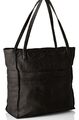 Pieces - Shopper aus weichem Leder - schwarz - Henkeltasche - Schultertasche