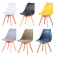 6er Set Esszimmerstühle Küchenstuhl Design Stuhl Beine aus Buche Massiv-Holz
