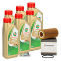 6L CASTROL EDGE Motoröl Öl A5 0W30 HIRSCHER Ölfilter für VOLVO S40 S60 XC60 XC70