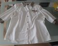 Damen Bluse mit V-Ausschnitt   Muster - Gr. 52  -  Viskose/Leinen -  wie NEU !!!