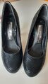 Tamaris Damenpumps Gr. 36 High Heels Schwarz Lacklederoptik Schlangenoptik 