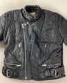 Vintage Leder Motorrad Jacke Cafe Racer Jacke schwarz Größe 38