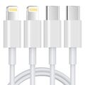 USB-C auf 8-Pin Kabel für Apple Premium Ladekabel, 3M 2PACK MFi-Zertifiziert