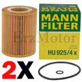 MANN-FILTER ÖLFILTER OELFILTER HU 925/4 x FÜR BMW 3er UND ALPINA - 2 STÜCK