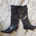 Buffalo Lederstiefel,Volllederstiefel, Stiletto Absatz, Gr.37