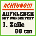 Aufkleber Autoaufkleber Werbung 1.Zeile 80cm Wunschtext Domain Werbebeschriftung