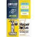 How to Break Up With Your Phone, One Thing, Hyperfocus, Limitless Jim 4 Bücher Set