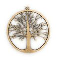 Baum des Lebens Tree of Life Holz Bild 10cm Wanddeko, Wandbild, Modern, Ornament