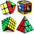 4er Zauberwürfel 2x2 3x3 4x4 Spiele integriert - Multi Cube Kinder Zauberwürfeln