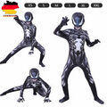 Venom Cosplay Kostüm Kinder Jungen Halloween Karneval Fasching Party Overall A