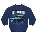 Kinder Pullover Go Trabi Go Größe 98 - 146 blaues DDR Auto junge mädchen