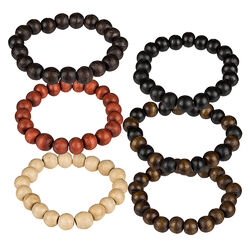 Mala Buddha Armband mit 12 mm Holz Perlen Meditation Mantra Buddhismus