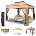 Partyzelt Pavillon 3x3M/3,3x3,3M/3x6M Wasserdicht Faltpavillon Pop Up UV-Schutz