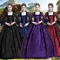 Damenkleid Partykleid Rokoko Barock Mittelalte Renaissance Kleid 3/4 Arm Cosplay