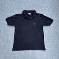 LACOSTE Herren Vintage Poloshirt Kurzarm Gr. M Polohemd Logo Polo A17608 Schwarz