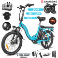 E-Bike Elektrofahrrad SAMEBIKE 20 Zoll Klappbar Ebike 350W Citybike CY20 Seeblau