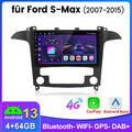 4+64GB Für Ford S-Max S max 2007-2015 Android13 Autoradio GPS CarPlay DAB 8-Kern