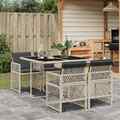 Gartenmöbel Essgruppe Gartengarnitur Sitzgruppe 13-tlg. Poly Rattan vidaXL