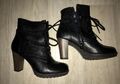 TOM TAILOR DAMENSTIEFEL STIEFELETTEN BOOTS Gr:37 Uk:4 SCHWARZ