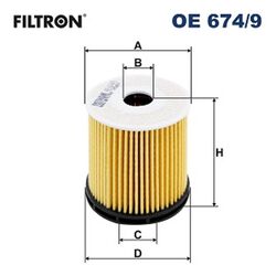 Ölfilter FILTRON OE 674/9 Filtereinsatz für HYUNDAI TUCSON NX4E NX4A SANTA FE 4