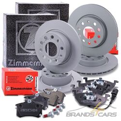 ZIMMERMANN BREMSSCHEIBEN+BELÄGE+KONTAKT VORNE+HINTEN FÜR AUDI A3 8P VW GOLF 5 6BREMSENSET Ø280/253 # AUCH SEAT LEON 1P SKODA OCTAVIA 2