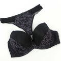 Damen Sexy Spitze gepolsterter Push-up-BH-Set Damen-Unterwäsche-Sets 75-90