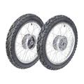 2 Räder Komplett Alu Felge für Simson S51 S53 S50 S53 KR51 Schwalbe Star Reifen