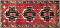 Perser Hamedan Teppich 110x210 Handgeknüpft Rot spiegelmuster Wolle Kurzflor f