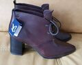 Caprice Damen Gr. 41 Boots Desert Stiefelette Leder braun Nappa Absatzhöhe 7 cm