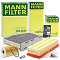 MANN-FILTER INSPEKTIONSPAKET FILTERSATZ A FÜR VW PASSAT 36 3C 1.6 2.0 TDI 05-14