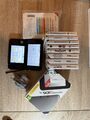 Nintendo 3DS XL silber/schwarz mit Ladekabel, Stift, OVP und Spielesammlung