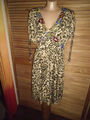 Kleid..Leopard..Gr.S/M..V-Ausschnitt..Glitzer..Kurzarm..Bändchen..Gerafft..Sexy