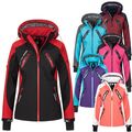 Rock Creek Damen Jacke Softshell Jacke Übergangsjacke Wanderjacke Kapuze  D-441 