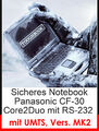 PANASONIC CF30 CF-30 MK2 STOSSFESTES NOTEBOOK WI-FI TOUCHSCREEN RS-232 UMTS 2 GB