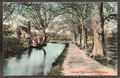 Postkarte Cirencester Gloucestershire Fluss Blick auf The Churn verschickt 1905