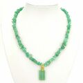 BAILYSBEADS Aventurine-Kette Halskette Splittekette Splitter mit Anhänger neu