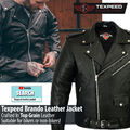 Leder Brando Motorradjacke Marlon Biker Motorrad mit Original CE Rüstung